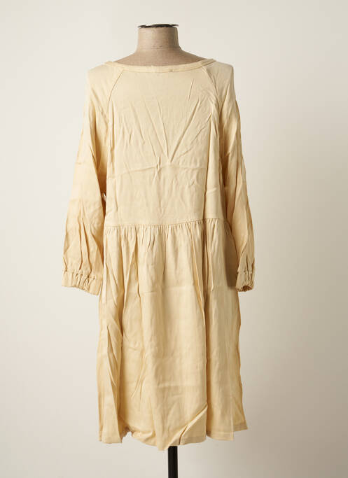 Robe mi-longue beige AMERICAN VINTAGE pour femme