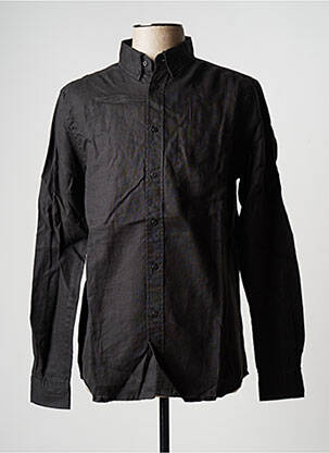 Chemise manches longues poches poitrine gris AMERICAN VINTAGE homme