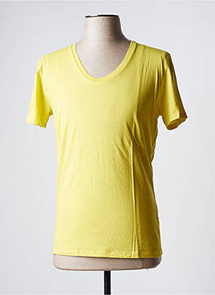 T-shirt coupe cintrée manches courtes jaune AMERICAN VINTAGE homme