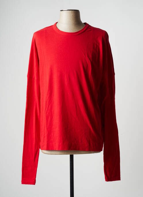 T-shirt coupe cintrée manches longues rouge AMERICAN VINTAGE homme