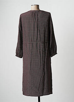 Robe mi-longue coupe fluide manches longues marron COMPTOIR DES COTONNIERS femme