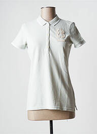 Polo broderie motifs brodés manches courtes vert GAASTRA femme