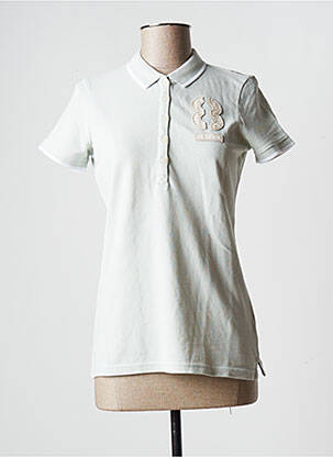 Polo broderie motifs brodés manches courtes vert GAASTRA femme