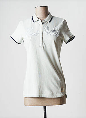 Polo broderie motifs brodés manches courtes vert GAASTRA femme