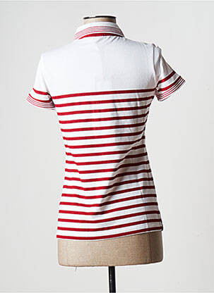 Polo broderie motifs brodés manches courtes rouge GAASTRA femme