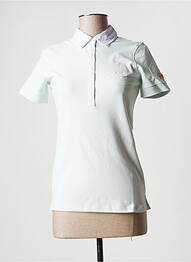 Polo broderie motifs brodés manches courtes vert GAASTRA femme