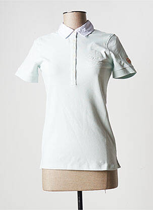 Polo broderie motifs brodés manches courtes vert GAASTRA femme