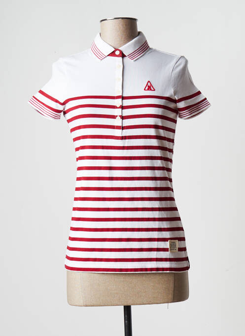 Polo broderie motifs brodés manches courtes rouge GAASTRA femme