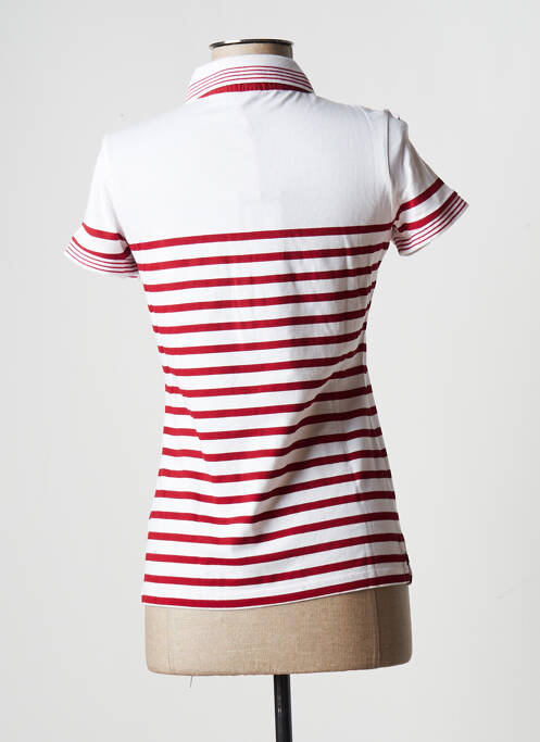Polo broderie motifs brodés manches courtes rouge GAASTRA femme