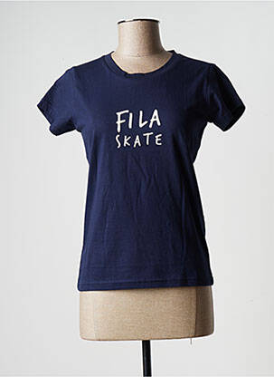 T-shirt sérigraphie manches courtes bleu FILA femme