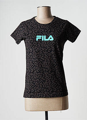 T-shirt sérigraphie manches courtes noir FILA femme