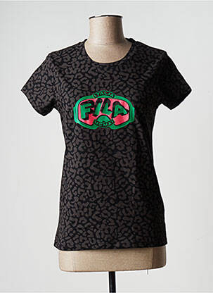 T-shirt sérigraphie manches courtes noir FILA femme