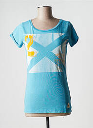 T-shirt sérigraphie manches courtes bleu GAASTRA femme