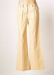 Pantalon large fermeture zippée sous rabat boutonné taille normale beige TOMMY HILFIGER femme