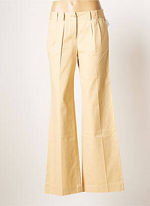 Pantalon large fermeture zippée sous rabat boutonné taille normale beige TOMMY HILFIGER femme