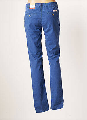 Pantalon chino tissage popeline taille normale bleu TOMMY HILFIGER femme