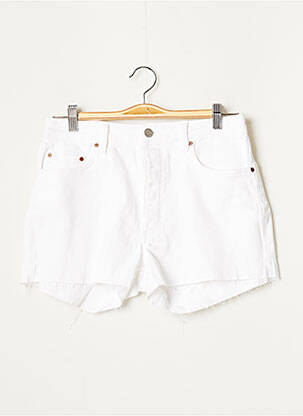 Short coupe droite taille haute blanc REIKO femme