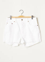 Short coupe droite taille haute blanc REIKO femme