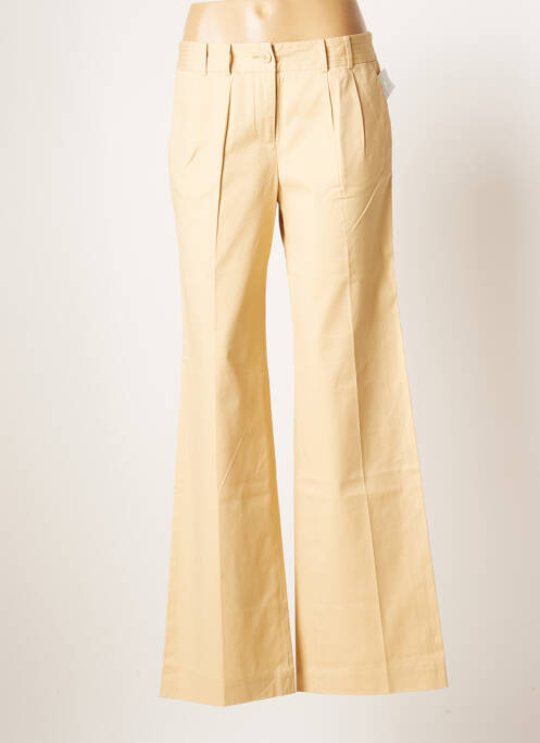 Pantalon large fermeture zippée sous rabat boutonné taille normale beige TOMMY HILFIGER femme