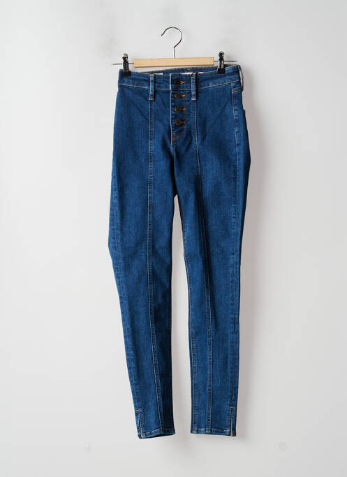 Jeans skinny tissage brut taille haute bleu LEVIS femme