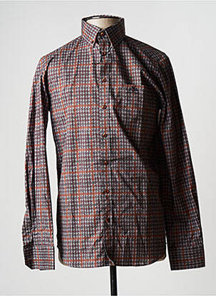 Chemise manches longues manches longues marron STATE OF ART homme