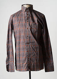 Chemise manches longues poches poitrine marron STATE OF ART homme