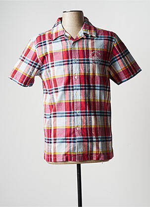Chemise manches courtes imprimé écossais rouge GAASTRA homme