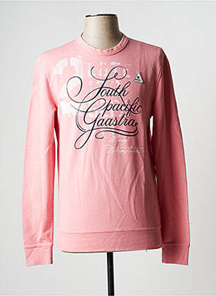 Sweat-shirt sérigraphie floquée manches longues rose GAASTRA homme