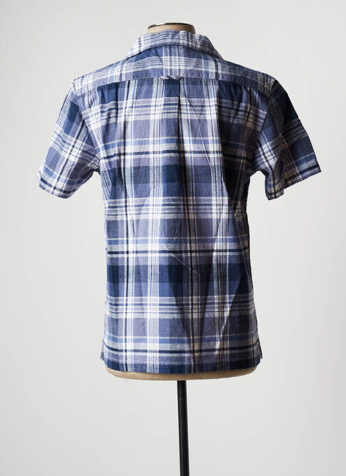 Chemise manches courtes imprimé écossais bleu GAASTRA homme