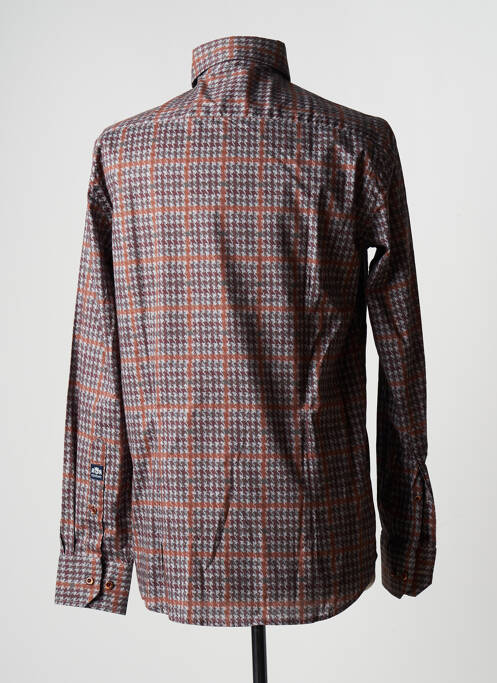 Chemise manches longues marron STATE OF ART pour homme