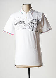 Polo broderie motifs brodés manches courtes blanc GAASTRA homme