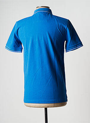 Polo broderie motifs brodés manches courtes bleu GAASTRA homme