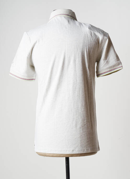 Polo broderie motifs brodés manches courtes gris GAASTRA homme