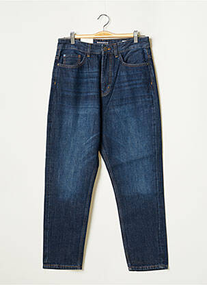 Jeans coupe droite fermeture zippée sous rabat boutonné taille normale bleu BONOBO JEANS homme
