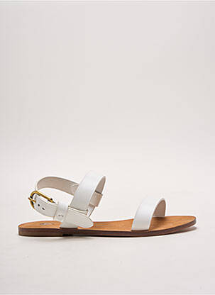Sandales/nu pieds matière lisse talon plat jusqu'à 3cm blanc RALPH LAUREN femme