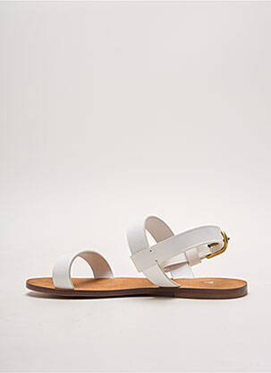 Sandales/nu pieds matière lisse talon plat jusqu'à 3cm blanc RALPH LAUREN femme