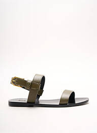 Sandales/nu pieds chiquet talon plat jusqu'à 3cm vert RALPH LAUREN femme