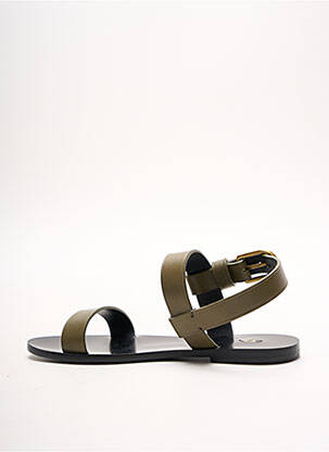 Sandales/nu pieds matière lisse talon plat jusqu'à 3cm vert RALPH LAUREN femme
