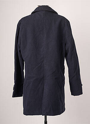 Manteau long coupe cintrée sans capuche bleu GEORGES RECH femme