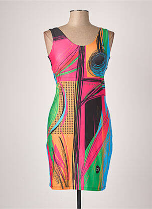 Robe courte sans manche sans manche bleu VOLT DESIGN femme