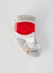 Chaussettes gris BERTHE AUX GRANDS PIEDS pour fille seconde vue