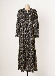 Robe longue manches longues manches longues noir MOLLY BRACKEN femme