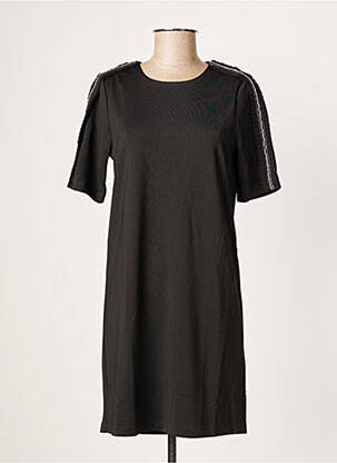 Robe courte fermeture zippée au dos manches courtes noir MOLLY BRACKEN femme