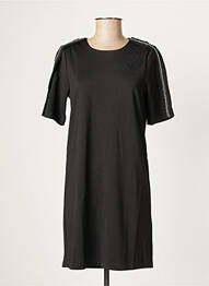 Robe courte fermeture zippée au dos manches courtes noir MOLLY BRACKEN femme