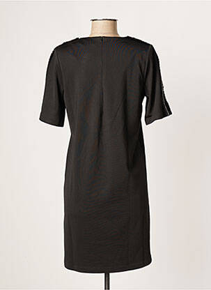 Robe courte fermeture zippée au dos manches courtes noir MOLLY BRACKEN femme