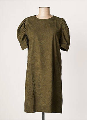 Robe courte fermeture zippée au dos manches courtes vert MOLLY BRACKEN femme