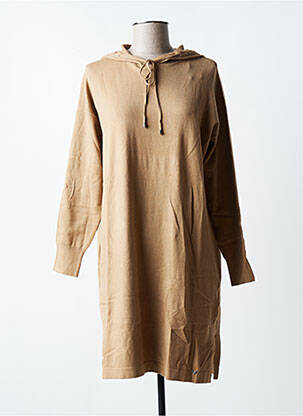 Robe pull col v manches longues beige LPB femme