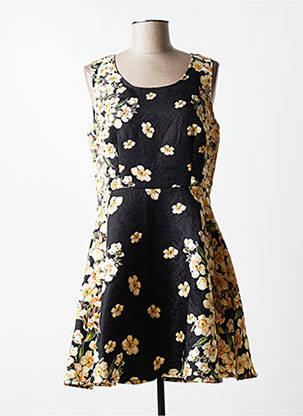 Robe mi-longue imprimé fleurs sans manche noir MOLLY BRACKEN femme