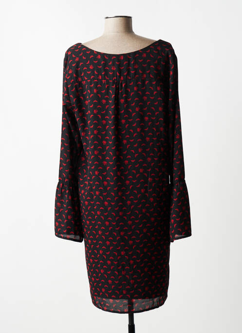 Robe mi-longue coupe fluide manches longues noir LPB femme
