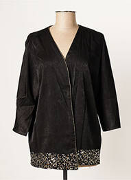 Veste kimono coupe fluide noir CARMINN femme